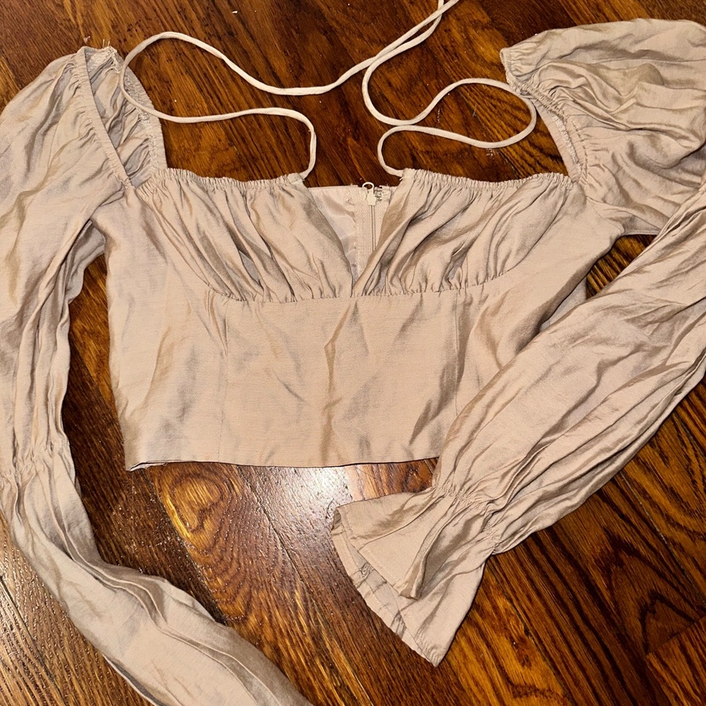 Tan crop top